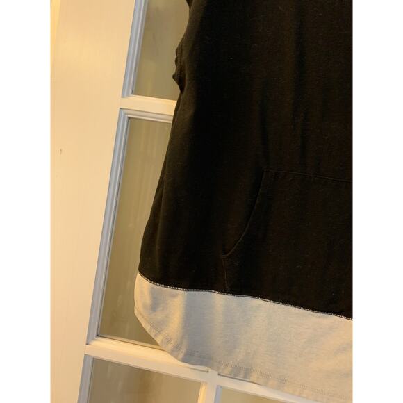 Zelos black hooded pullover sweatshirt unique womens sz small - Picture 2 of 7